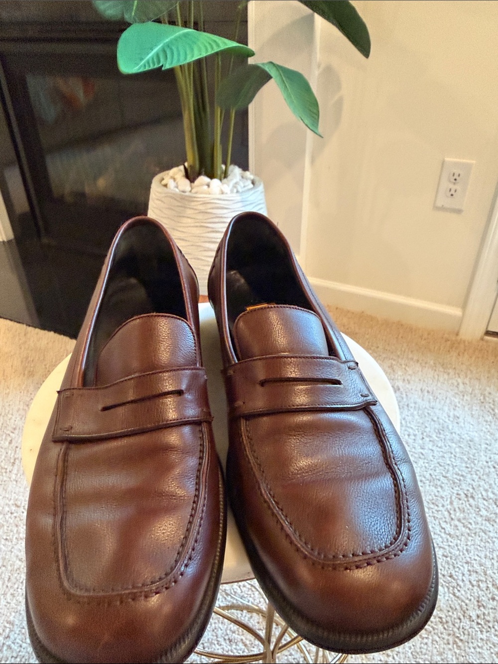 Cole Haan Brown Leather Penny Loafers